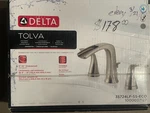 Delta Tolva 35724LF-SS 8" Widespread 2HANDLE Bathroom Faucet Brushed Nickel New. Fixed Price $159.99.