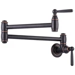 Arcora Oil Rubbed Bronze Wall Mount Pot Filler Faucet 2-HANDLE Swing Arm Brass. Fixed Price $174.15.