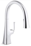 Kohler K-22062-CP Graze Single Hole Pull Down Kitchen Faucet, Chrome. Fixed Price $207.00.