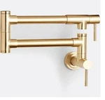 California Faucets K50-200-ST-SB Poetto Wall Mount Pot Filler Satin Brass. Fixed Price $1069.00.