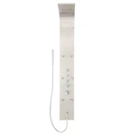 Signature Hardware Novi Thermostatic Shower Panel, Stainless Steel. Fixed Price $299.95.