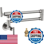 Pot Filler Faucet Brushed Nickel Wowow Stainless Steel Over Stove. Fixed Price $125.99.