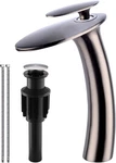 Wovier Brushed Nickel Waterfall Bathroom Faucet,single Handle Hole Brass. Fixed Price $49.00.