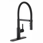 Matte Black Glacier Bay Statham Kitchen Faucet, Single Handle Pull-down Sprayer. Fixed Price $198.82.