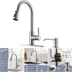 Stainless Steel Kitchen Faucet Soap Dispenser Pull Down Sprayer 3 Modes Brushed. Fixed Price $132.99.