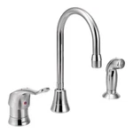 Moen 8138 Chrome M-dura Commercial Kitchen Faucet Includes Side Spray. Fixed Price $289.24.