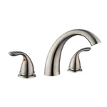 Glacier Bay Builders 2-HANDLE Deck-mount Roman Tub Faucet In Brushed Nickel. Fixed Price $60.27.