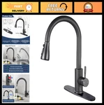 Modern Black Kitchen Faucet With Pull Down Sprayer, Single Handle, High Arc Desi. Fixed Price $59.39.