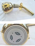 Hansgrohe Mistral Shower Head Gold Tone 3-FUNCTION Massage Normal Eco Germany. Fixed Price $34.99.