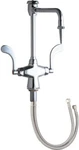Chicago Faucets Single Hole Lab With Wrist Blade Handles - Chrome. Fixed Price $191.99.