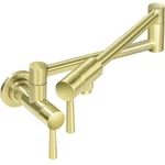 Cwm Brushed Gold Pot Filler Faucet Stainless Steel Commercial Wall Mount Kitchen. Fixed Price $49.99.