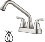 Aolemi Laundry Sink Faucet 4 Inch Centerset, Utility Brushed Nickel. Fixed Price $43.89.