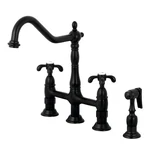 Kingston Brass KS127.TXBS French Country 1.8 Gpm Bridge Kitchen - Black. Fixed Price $402.97.