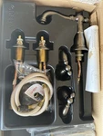 Delta Victorian 3555PT-216PT Two Handle Widespread Bathroom Faucet, Aged Pewter. Fixed Price $427.88.