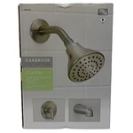 Oakbrook Collection Coastal 1 Handle Brushed Nickel Tub Shower Faucet Nos. Fixed Price $62.99.
