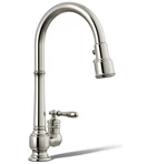 Kohler K-99260-SN Artifacts Pull Down Spray Kitchen Faucet Polished Nickel New. Fixed Price $598.00.