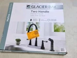 Glacier Bay Standard Kitchen Faucet Double-handle W/ Side Sprayer Matte Black. Fixed Price $64.98.