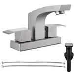 Wipphs Brushed Nickel Bathroom Faucet Stainless Steel 2 Handle 4. Fixed Price $73.11.