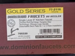 Dominion Faucets Gold Series 77-2116. Fixed Price $70.00.