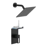 Waterpar Single Handle 1-SPRAY 8" Shower Head & Faucet Valve 2.2 Gpm Matte Black. Fixed Price $32.99.