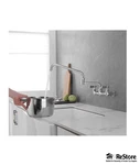 Bwe 2-HANDLE Wall Mount Kitchen Faucet Swivel Spout In Polished Chrome A-94253. Fixed Price $69.00.