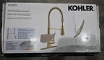 Kohler Vind Semi-professional Pull-down Kitchen Faucet Brushed Moderne Brass. Fixed Price $184.99.