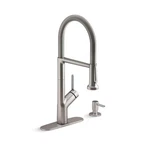 Kohler Setra Professional Kitchen Sink Faucet With Soap Dispenser - Never Used. Fixed Price $150.00.