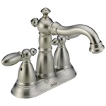 Delta Victorian Two-handle Centerset Bathroom Faucet, Stainless, 2555-SSMPU-DST. Fixed Price $150.00.