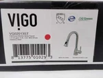 Vigo VG02013ST Aylesbury 16 Inch Single Handle Pulldown Arc Brass Kitchen Faucet. Fixed Price $119.99.
