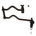 Kingston Brass KS2105BPL Wall Mount Pot Filler Faucet, Bronze. Fixed Price $317.47.