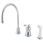 Kingston Brass KS3811PL Widespread Kitchen Faucet, Polished Chrome. Fixed Price $170.99.