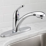 Delta Signature Single-handle Pull-out Sprayer Kitchen Faucet Chrome. Fixed Price $109.99.