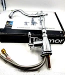 Taymor Kitchen Faucet W/side Spray, Polished Chrome, Soap Holder 06- 8704. Fixed Price $125.00.