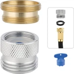 Hibbent Faucet To Garden Hose Adapter Kit, Female Sink Brass. Fixed Price $18.39.