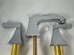 New Kohler K-454-4V-CP Memoirs Widespread Bathroom Faucet Drain Polished Chrome. Fixed Price $500.00.