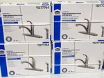 Everfield Stainless Steel Single Handle Mid-arc Kitchen Faucet W/ Side Spray. Fixed Price $125.00.