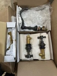 Pottery Barn Langford Cross Handle Widespread Bathroom Faucet Ant Bronze. Fixed Price $299.00.