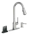 Milton Single-handle Pull Down Sprayer Kitchen Faucet With Reflex & Power Clean. Fixed Price $147.99.
