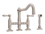 Rohl A1458LMWSSTN-2 Bridge Faucet 1.5 Gpm Brass Side Spray Satin Nickel. Fixed Price $1928.97.