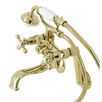 Kingston Wall Mount Clawfoot Tub Faucet With Hand Shower. Fixed Price $368.89.