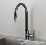 Buster And Punch Kitchen Faucet Pull-out With Dual Spray Linear Knurl Gun Metal. Fixed Price $449.99.