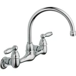 Peerless P299305LF Two Handle Wall Mounted Kitchen Faucet - Chrome. Fixed Price $68.00.