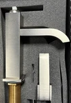 Graff G-6203-LM38M-SN Qubic Single Hole Bathroom Faucet Satin Nickel. Fixed Price $349.50.