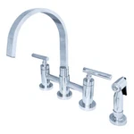 Kingston Brass KS8261CMLBS Manhattan Bridge Kitchen Faucet With Spray. Fixed Price $481.96.