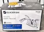 Glacier Bay Builders 4 In. Centerset 2-HANDLE Low-arc Bathroom Faucet Chrome. Fixed Price $22.00.