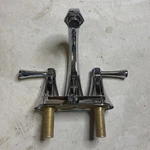 Pfister 4 In. Centerset 2-HANDLE Bathroom Faucet Polished Chrome. Fixed Price $22.00.