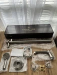 Signature Hardware SHEL441007BN Elita Freestanding Faucet, Less Handles Brushed. Fixed Price $399.99.