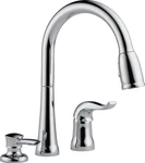 Delta Kate Chrome Kitchen Faucet With 4.00 X 13.00 20.00 Inches,. Fixed Price $290.64.