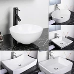 Aquaterior Bathroom Sink Porcelain Ceramic Vessel Vanity Basin Pop-up Drain Set. Fixed Price $60.99.