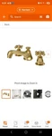 Water Creation Satin Gold Widespread Bathroom Lavatory Faucet With Cross Handles. Fixed Price $150.00.